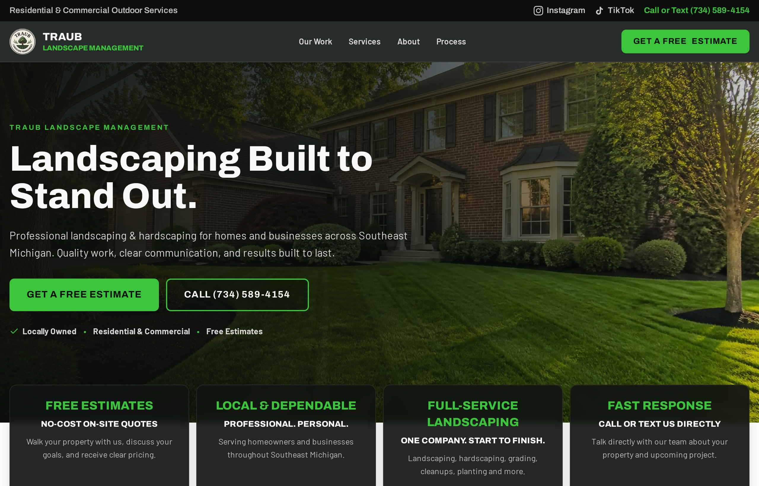 Traub Landscape website