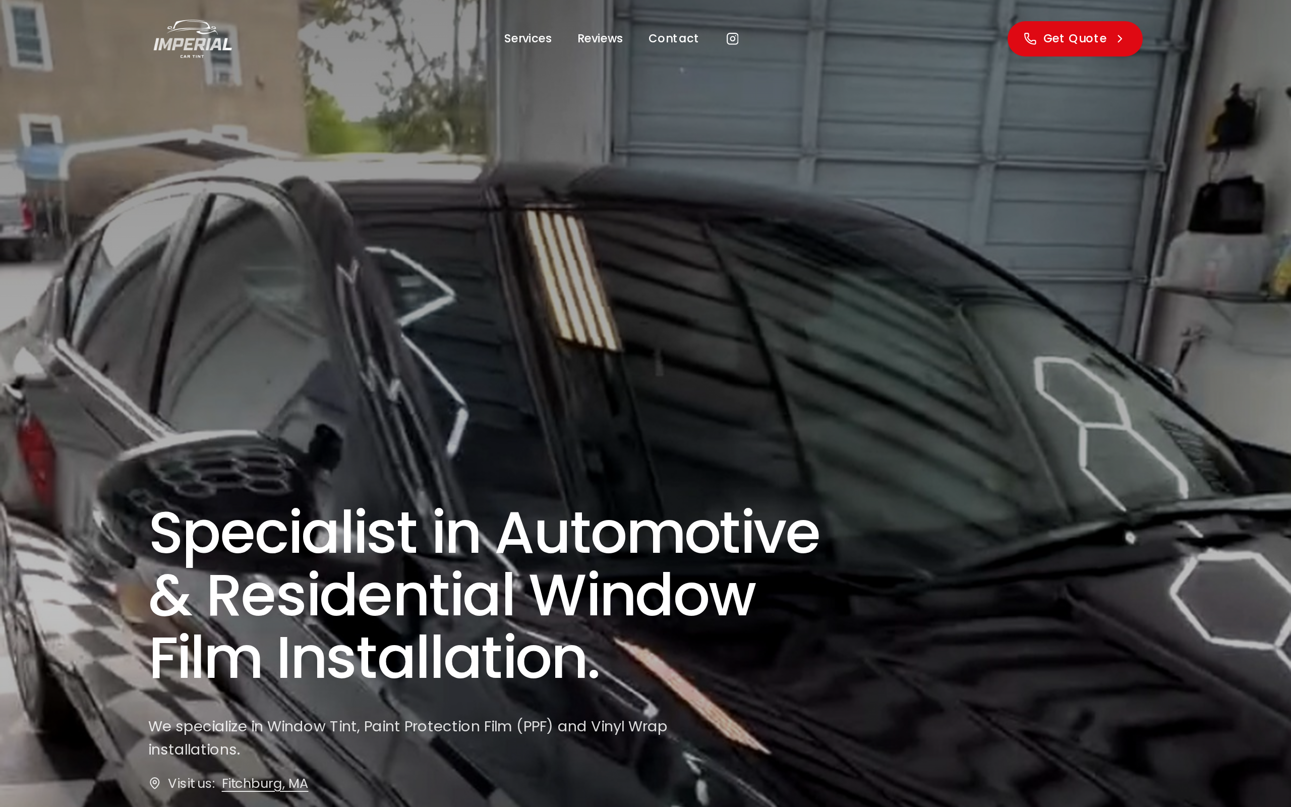 Imperial Car Tint website